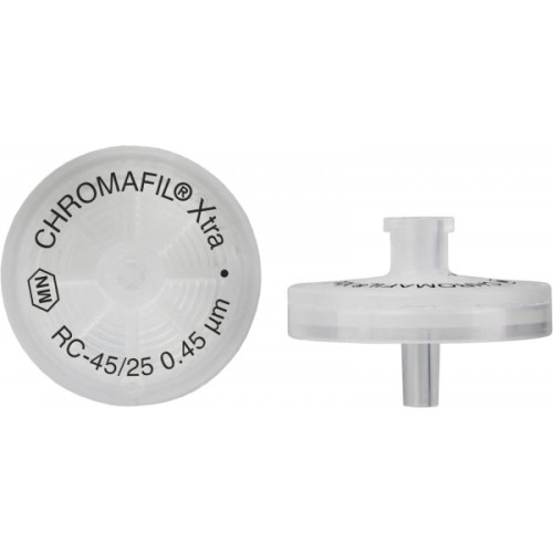  Syringe filters, labeled, CHROMAFIL Xtra RC, 25 mm, 0.45 µm